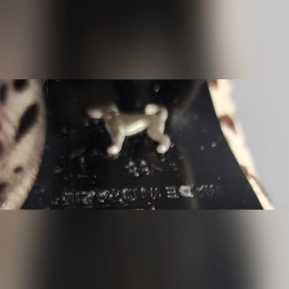 TOP SHOP UNIQUE Vintage Women Ankle Boots Size 7 Natural Material Zip Leather - Picture 6 of 12